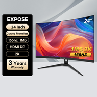 Monitor 144Hz Monitor 27 Inch 4K/2K IPS 1ms Curved Monitor PC 24 Inch Monitor Gaming PS4/PS5 3-Year 