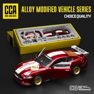 {: 》} CCA 1:42 2018ฟอร์ดรุ่น Mustang GT ของเล่นอัลลอยโมเดลรถยนต์ชุดส่วนประกอบอัลลอยแข่งรถบังคับสไตล์ที่เหมาะสม
