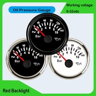52mm 0-10Bar Show Oil Pressure Gauges 0-145Psi Pointer Oil Pressure Meters 10-184ohm Input Signal In