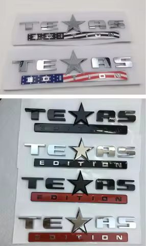 1X New TEXAS EDITION Letters US Flag Style Sticker Car 3D Writing Badge Emblem Decal Auto Part Exter