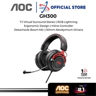 AOC Wired USB Gaming Headset With Mic GH300