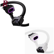 CPU8PIN Motherboard Extension Cable ARGB PC Cable with 5V 3Pin18AWG 90° Right-Angle DesignMale-to-Fe