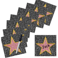 Starboling 25Pcs Movie Star Sticker Decorations,Star Movie Theme Party Decorations,Red Carpet Oscar 