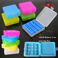JAROV Battery , Plastic Coloful 18650 Battery Box,  Anti-slip 4 AA AA Rechargeable Battery Container
