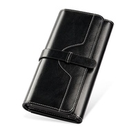 BANYANU กระเป๋าหนังแท้กระเป๋าเงินป้องกัน RFID ใส่บัตรกระเป๋าคลัทช์แฟชั่นสำหรับผู้หญิง