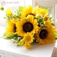 HARRIETT Artificial Sunflower Bouquet DIY Silk Flowers For Wedding Home Decor Silk Sunflower