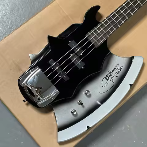 Axe Bass Electric Bass 4string Solid Wood Body w/Signature Special Shape Bass Free Shipping
