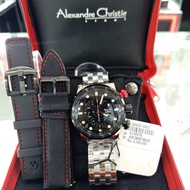 Jam Tangan Pria Alexandre Christie AC 6163 Silver Original 46mm Fulset