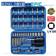 KingToyo 1/4" Socket and Bit Set 47pcs ( KT-4702B ) BMW / MERCEDES
