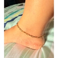 18K Gold - Paper Clip Anklet (AO3)