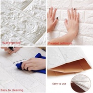 Gratis Ongkir - Wallpaper Dinding Foam 3D / Motif Batu Bata & Motif Batik / Waterproof / Brick Foam