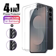 4IN1 Tempered Glass For Samsung Galaxy S25 FE S24 FE 5G Screen Protector Camera Lens Film Sansun S25