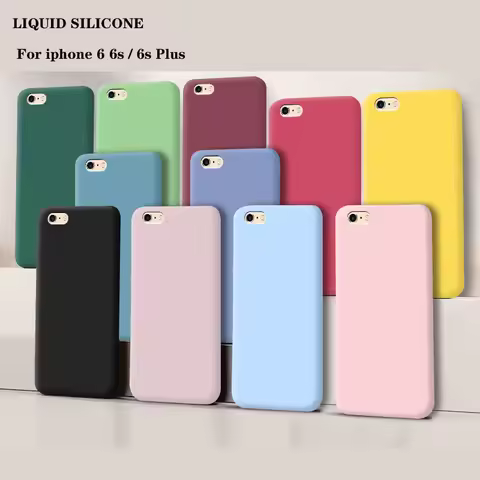 For iphone 6 6s Fundas Original Case For iphone6 6s Shockproof Liquid Silicone Protective Phone Back