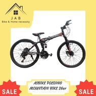 JAB.[OrIginal] ASBIKE FOLDING Mountain bike 26ER (GLOSSY), 3x7 speed, Shinemax groupset, Easy fold.