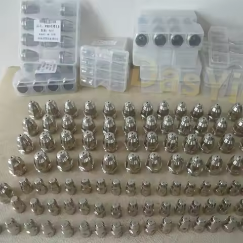 50 pcs P80 Plasma Nozzle tips and 50 pcs P80 Plasma Electrode for P80 Plasma Cutter Torch/gun Access