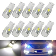 2x Car T10 LED Bulb 6 SMD 12V White 6500K W5W LED Signal Light 10 SMD Auto Interior Wedge Side Licen