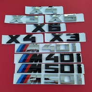 BMW M Logo Car Logo Labeling X3 X4 X6 M30i M40i M50i Modified M Logo Car Logo Rear Tail Logo Black L