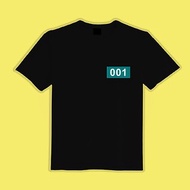 001 魷魚遊戲 文字T 黑T 惡搞 衣服 T恤 童裝 短袖 男裝 數字訂製