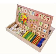 Magnet math table with calculator stick