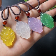 Chalcedony Nine-Tailed Fox Pendant Chalcedony Nine-Tailed Fox Pendant Multicolor Jade Nine-Tail