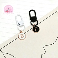 GANTUNGAN Charm Bag Charm Initial Initial Bag Hanging/ / InitialKeychain Initial Keychain/ Black Epo