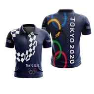 เสื้อโปโล พิมพ์ลาย Tokyo Japan 01 โอลิมปิกแบดมินตัน 2020 2021