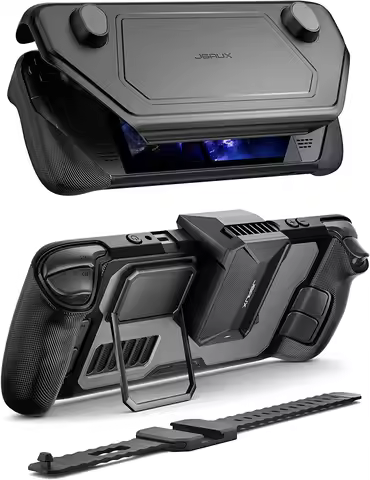 ModCase for Valve Steam Deck OLED, Modular Protective Case With Cooling Fan, Face Cover, Metal Brack