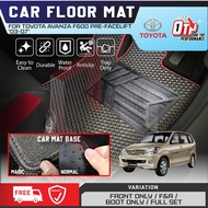 OTP TOYOTA AVANZA F600 PRE-FACELIFT 03-07 Car Floor Mat Red Black Blue Carpet Front Back Rubber Driv