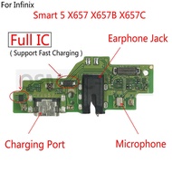 อะไหล่สายเคเบิลงอได้บอร์ดเชื่อมต่อแท่นชาร์จ USB ซ่อมแซมชิ้นส่วนสำหรับ X657 Infinix Smart 5 X657C พร้