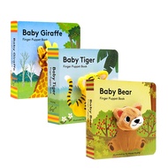 English original genuine giraffe / tiger / Baby Bear finger puppet book baby bear / giraffe / Tiger 