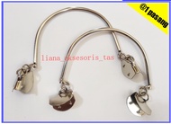 AKSESORIS TAS GAGANG BESI TAS JEPIT ( 1 Pasang ) HANDLE TAS JEPIT IMPOR