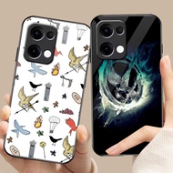 hunger games 01 Glass Phone Case For Oppo A54 A74 4G A79 5G A94 A3X Reno 11 12 13 11F 12F 13F 10 8 C