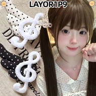 LAYOR1P9 1 Pair Musical Note Hair Clip, Subculture Angel Wings Design Angel Wing Clip, Vintage Polka