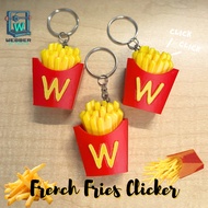 CLICKER - Webber 3D Print : French Fries Clicker Keychain - Fast Food Fidget Toy