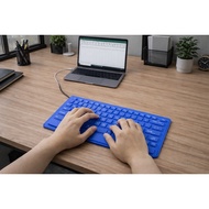 Keyboard for 85-Key Foldable Silicone Keyboard  Portable USB Wired Roll-Up Silent Keyboard for Trave