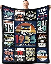 Kesidilo 70th Birthday Gifts for Him, 1955 Birthday Blanket, 70th Birthday Gifts for Men Funny, Mens