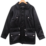 全新未使用香奈兒 Coco Mark 紐扣可拆式連帽拉鍊羽絨外套 P74341V66902 36碼 聚酯纖維/聚醯胺纖維 黑色外套 0564 [二手] 香奈兒女士