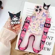 Sanrio | 3D Cartoon Kuromi Kitty Phone Holder Lanyard Case For Honor X8D X8C X8B X8A X8 X7D X7C X7B 