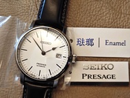 SEIKO Presage 精工 琺瑯 陶瓷 原價$10800 唯一無尾三針設計 白色面 Enamel White Dial 70小時 Sapphire Top MADE IN JAPAN 日本製造 
