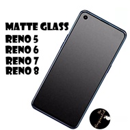 HITAM Tempered Glass Matte oppo Reno7 5G Reno 7 z SE 7z Reno8 T 4G Anti-Scratch Glare gaming Oil black black