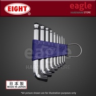 Eight TTR-S9 1.5 - 10.0mm Taper Head Short Arm Hex Key Wrench Set