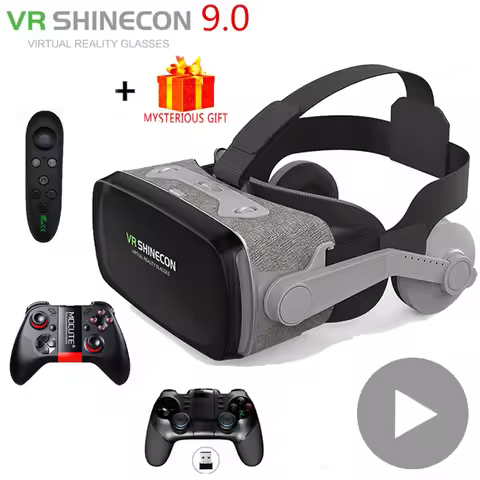 VR Shinecon Casque Viar 3D Glasses Virtual Reality Headset Helmet Goggle Lenses for Smart Phone Smar
