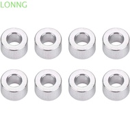 LONNGZHUAN 8Pcs Shock Absorber Spacer, d2.6xD5x2 Silver Tone Damper Spacer Washer, Durable Aluminium Alloy Grommet Spacer Pads for RC Model Car