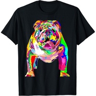 Dog Lover Gifts Colorful Cool English Bulldog T-Shirt