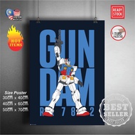 (Ready Stock) Mobile suit Gundam 144 RX-78-2 / RX78-2 / RX78 2 Gundam wall poster sticker deco poste