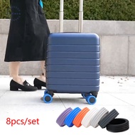 OUKwca 8Pcs Luggage Wheels Protector Silicone Luggage Accessories Wheels Cover For Most Luggage Reduce Noise For Travel Luggage Nice