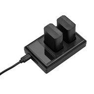 Toolwe NP-FW50 USB Intelligent Charger & Battery Kit 1PCS Dual Channels Camera + 2PCS 7.4V 1500mAh R