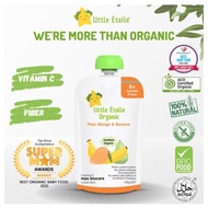 Little Etoile Organic Baby Puree Food Pouch For 6 Months Old And Above - Pear, Mango & Banana (120g)