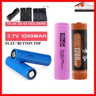 18650 3.7V 1200mAh 2600mAH 3200mAH Rechargeable Li-Ion Battery 3C 5C & Lithium Ion Battery Holder 1X