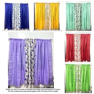 Catalina's Curtain Shop | 3 in 1 Mary Queen Printed 60x72 inches each Window Curtain (180x72 inches)